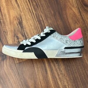 Dolce Vita Silver and Pink Women's Sneakers
